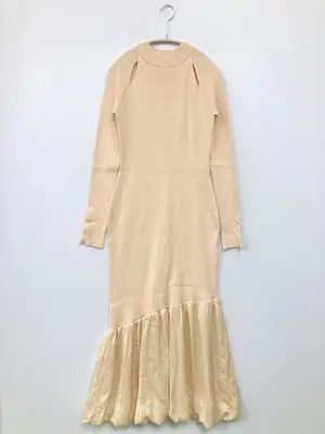 LAGUNAMOON/ラグナムーン/ワンピース/ワンピース/ドレス/ベージュ/M