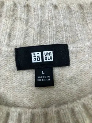 UNIQLO/ユニクロ/ニット/セーター/トップス/ベージュ/L
