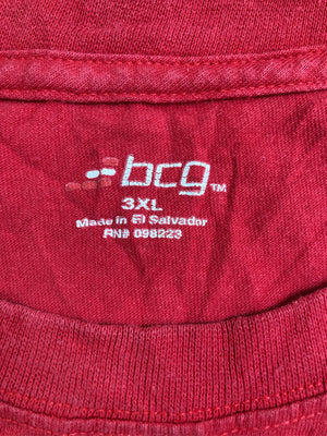 bcg/Tシャツ/カットソー/トップス/レッド/3XL