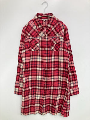 DOLLYANGELA/シャツワンピース/ワンピース/ドレス/レッド/L