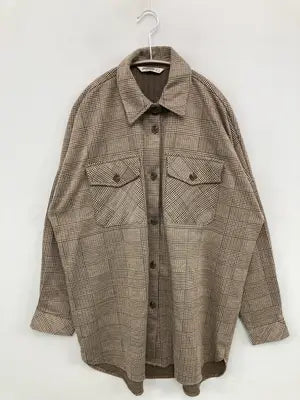 stradivarius/ストラディバリウス/シャツ/ブラウス/トップス/ブラウン/M