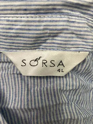SORSA/シャツ/ブラウス/トップス/スカイブルー/4L