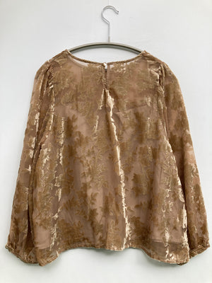 flower/フラワー/シャツ/ブラウス/トップス/ブラウン/F