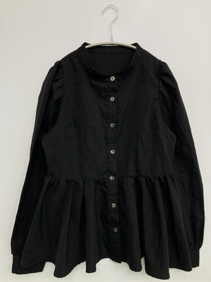 clear/クリア/シャツ/ブラウス/トップス/ブラック/F