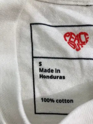 PEACE OUT/Tシャツ/カットソー/トップス/ホワイト/S
