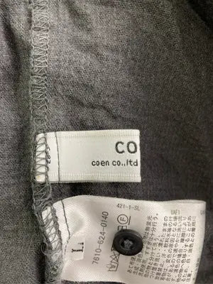 coen/コーエン/シャツワンピース/ワンピース/ドレス/グレー/L