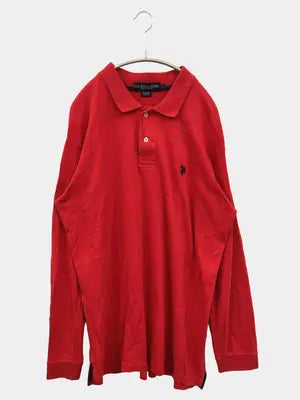 U.S. POLO ASSN./ユーエスポロアッスン/ポロシャツ/トップス/レッド/L