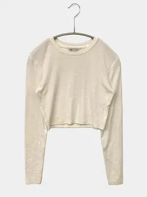 ZARA/ザラ/Tシャツ/カットソー/トップス/ホワイト/USA M
