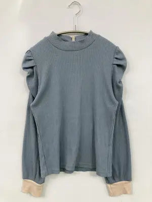Leahmatin/Tシャツ/カットソー/トップス/スカイブルー/M   バスト79～87   身長154～162