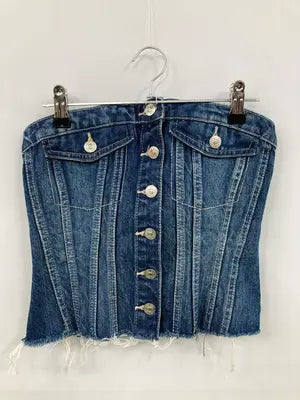 ZARA/ザラ/チューブトップ/トップス/ブルー/S