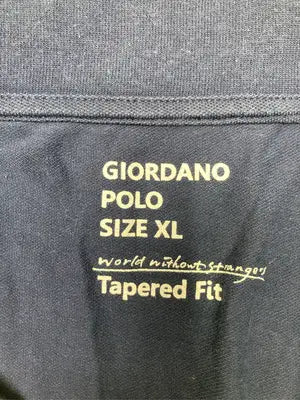 GIORDANO/ジョルダーノ/ポロシャツ/トップス/ネイビー/XL