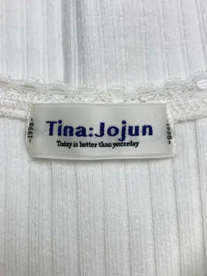 TINA:JOJUN/ティーナジョジュン/Tシャツ/カットソー/トップス/ホワイト/M