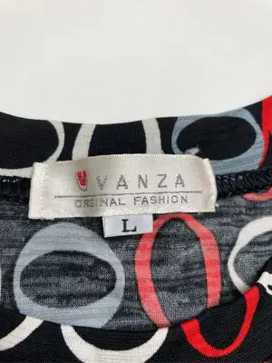 VANZA/Tシャツ/カットソー/トップス/ブラック/L