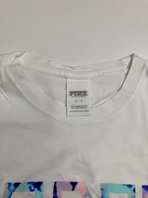 PINK/ピンク/Tシャツ/カットソー/トップス/ホワイト/S