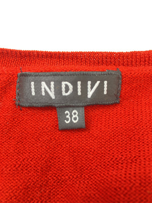 INDIVI/インディヴィ/ニット/セーター/トップス/レッド/38