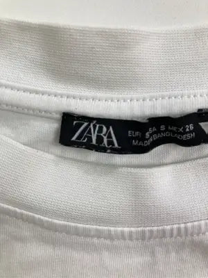 ZARA/ザラ/Tシャツ/カットソー/トップス/ホワイト/ S
