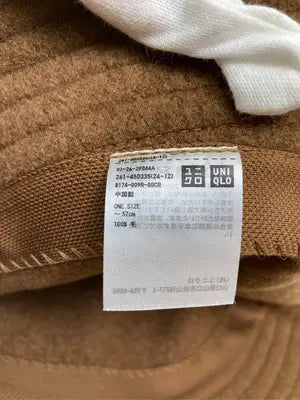 UNIQLO/ユニクロ/ハット/帽子/ブラウン/ONE SIZE 57cm