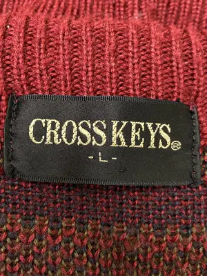 CROSS KEYS/ニット/セーター/トップス/レッド/L