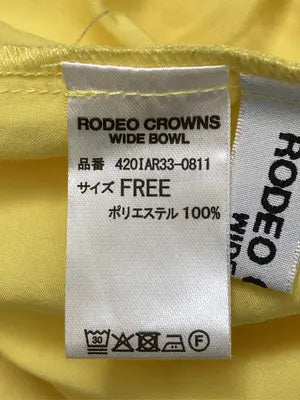 RODEO CROWNS/ロデオクラウンズ/ワンピース/ワンピース/ドレス/イエロー/FREE