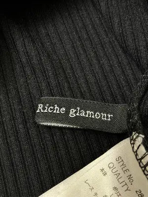 Riche glamour/リシェグラマー/Tシャツ/カットソー/トップス/ブラック/M