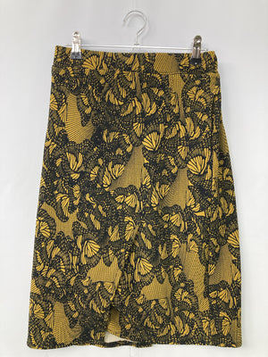 ANTIQUA/アンティカ/ミモレ/半端丈スカート/スカート/イエロー