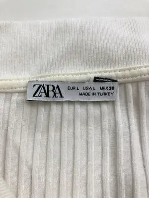 ZARA/ザラ/Tシャツ/カットソー/トップス/ホワイト/L