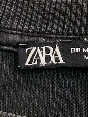 ZARA/ザラ/Tシャツ/カットソー/トップス/ブラック/USA M