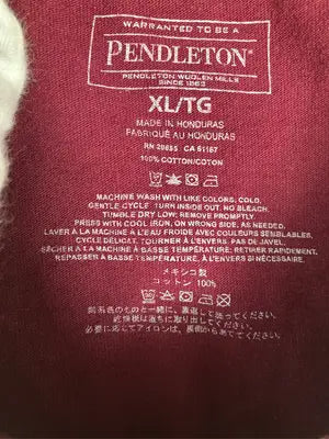 PENDLETON/ペンドルトン/Tシャツ/カットソー/トップス/レッド/XL