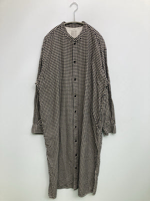 シャツワンピース/ワンピース/ドレス/ブラック/L-XL