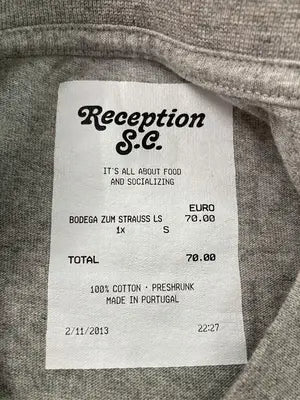 Reception S.C./Tシャツ/カットソー/トップス/グレー/S