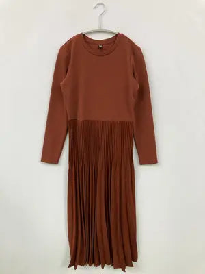 UNIQLO/ユニクロ/ワンピース/ワンピース/ドレス/ブラウン/S