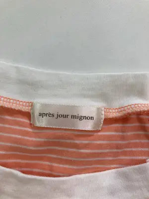 apres jour mignon/アプレジュールミニョン/Tシャツ/カットソー/トップス/オレンジ/LL