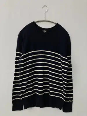 UNIQLO/ユニクロ/ニット/セーター/トップス/ネイビー/S