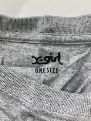 X-GIRL/エックスガール/Tシャツ/カットソー/トップス/グレー/ONE SIZE