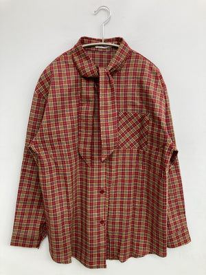 Man Jiang Yue/シャツ/ブラウス/トップス/レッド/M