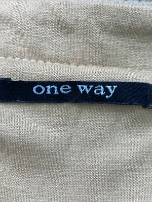 One Way/ワンウェイ/ノーカラーコート/ジャケット/アウター/ブラウン/M