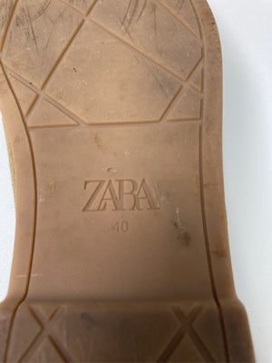 ZARA/ザラ/ローファー/シューズ/ベージュ/40