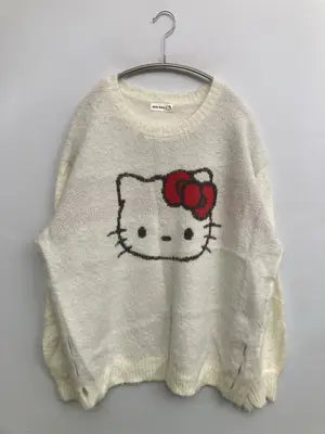 Hello Kitty/ニット/セーター/トップス/ホワイト/3L