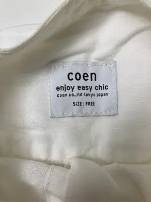 coen/コーエン/シャツ/ブラウス/トップス/ホワイト/FREE