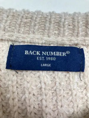 BACK NUMBER/バックナンバー/ニット/セーター/トップス/ベージュ/L