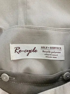 SELF+SERVICE/ノーカラーコート/ジャケット/アウター/ベージュ/M