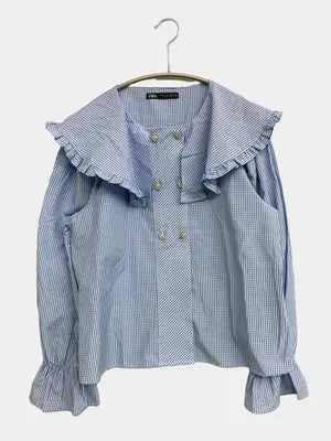 ZARA/ザラ/シャツ/ブラウス/トップス/ブルー/M