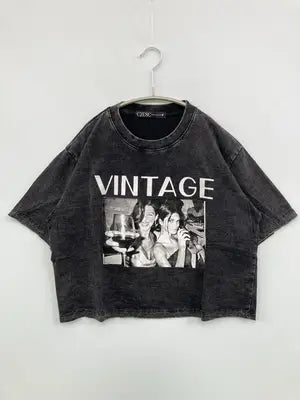 CZESC/Tシャツ/カットソー/トップス/ブラック
