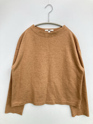 UNIQLO/ユニクロ/Tシャツ/カットソー/トップス/ブラウン/L