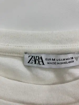 ZARA/ザラ/Tシャツ/カットソー/トップス/ホワイト/USA M