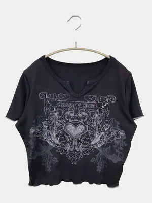 ROMWE/ロムウィー/Tシャツ/カットソー/トップス/ブラック/L
