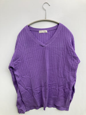 Flow and fixture/ニット/セーター/トップス/パープル/M