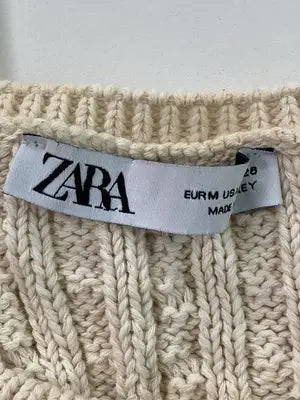 ZARA/ザラ/カーディガン/ボレロ/トップス/アイボリー/USA M