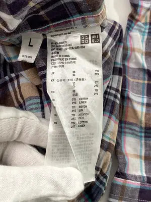 UNIQLO/ユニクロ/シャツ/ブラウス/トップス/ホワイト/L