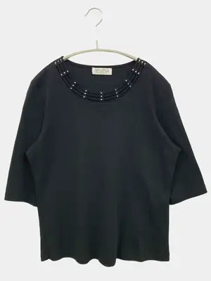 MONROSA/Tシャツ/カットソー/トップス/ブラック